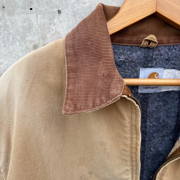 Vintage Union Made Carhartt Detroit Blanket Lined Jacket Workwear 6BLJ 48 Tan - Picture 5 of 16